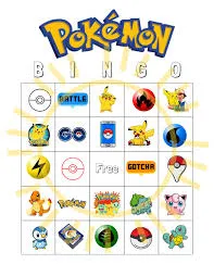 Pokemon Bingo Card