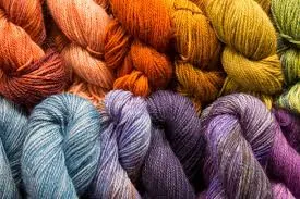 Different color fiber threads