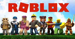 Roblox logo and characters