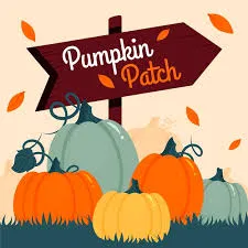 Pumpkins with a sign that says Pumpkin Patch