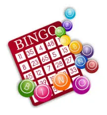 Bingo card and balls