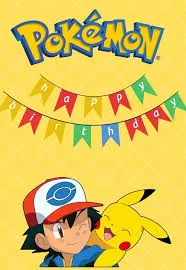 Pokemon with Happy Birthday sign