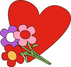 Heart with flowers