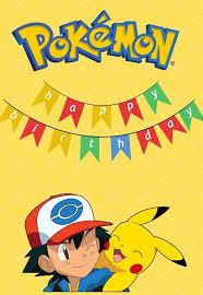 Pokemon with Happy Birthday sign